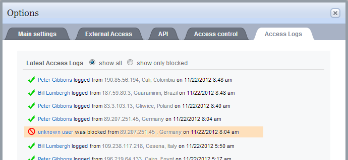 Access Logs