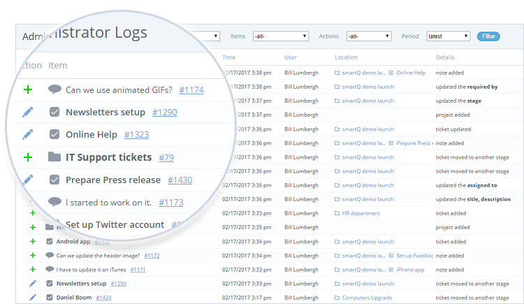 Administrator Logs