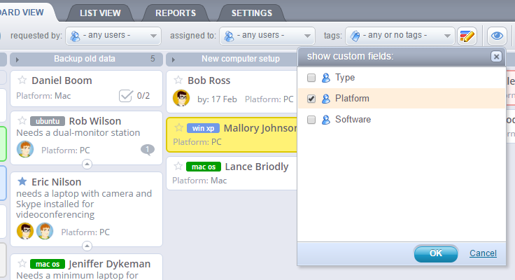 Show custom fields