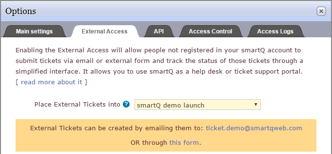 smartQ External Access